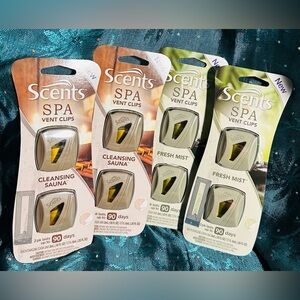 Air Fresheners Scents Vent Clips Fresh Mist & Cleansing Sauna 4-pack, 2 units